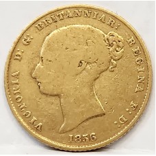 AUSTRALIA 1856 . HALF 1/2 SOVEREIGN . SYDNEY . GOLD
